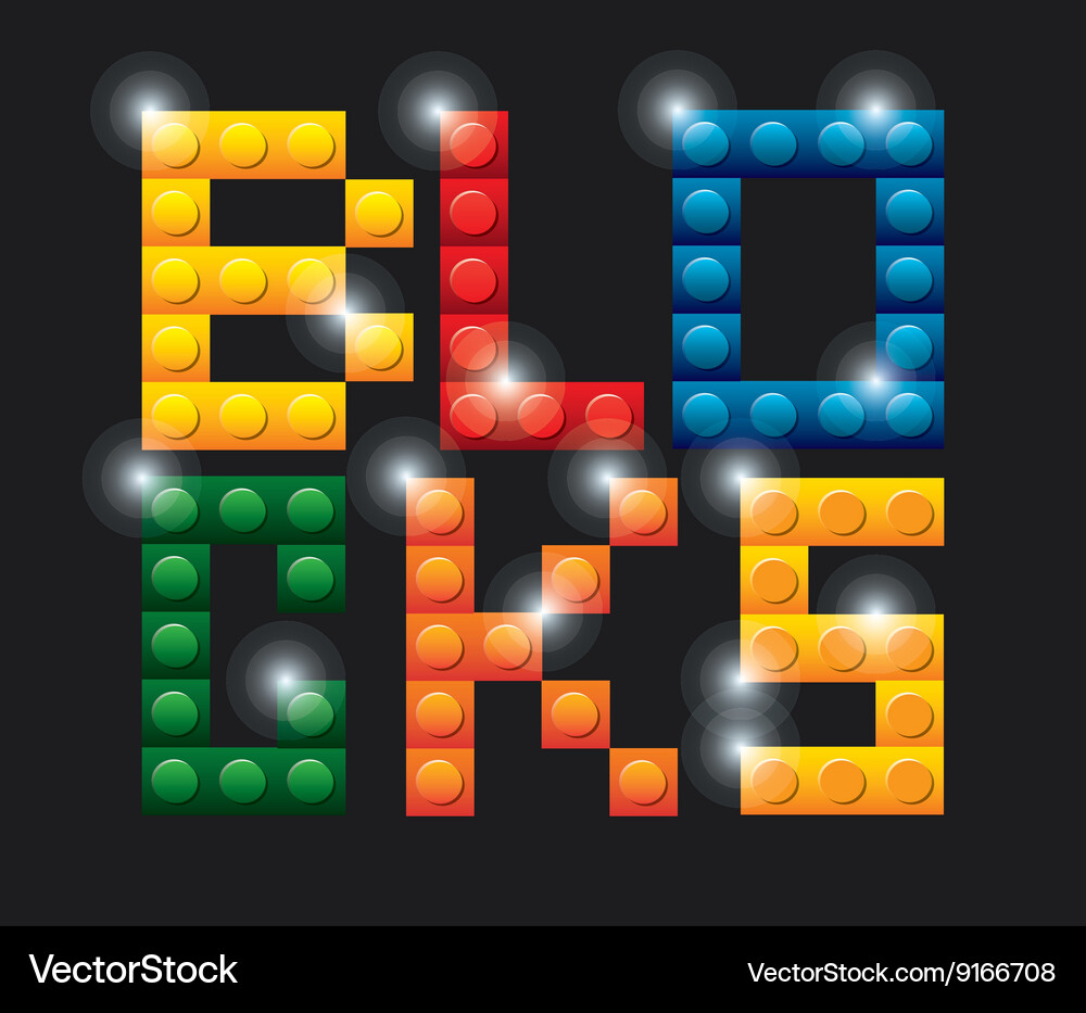 Blocks to build design Vector Image