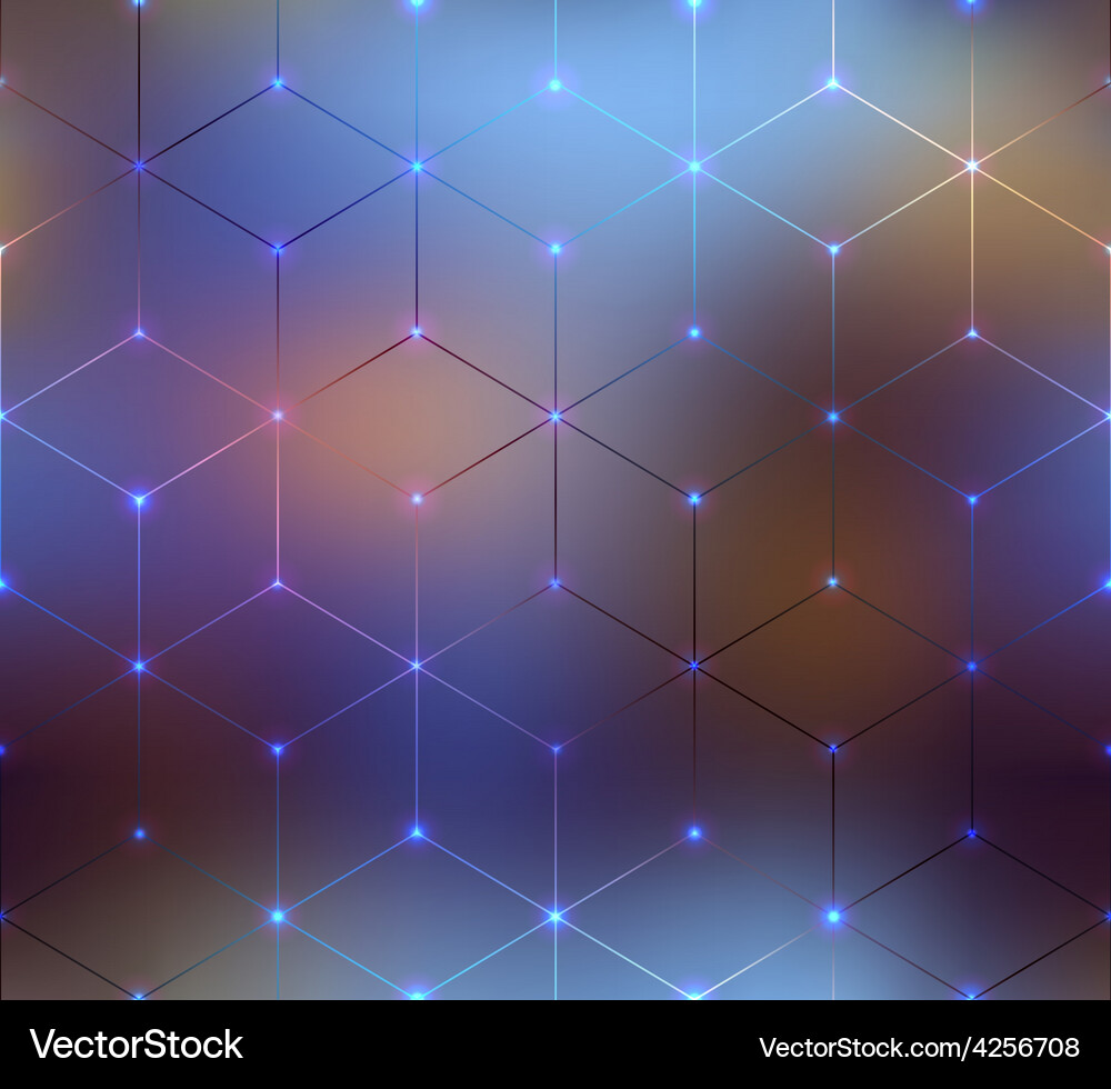 Geometric Cubes Abstract Pattern Vector Image