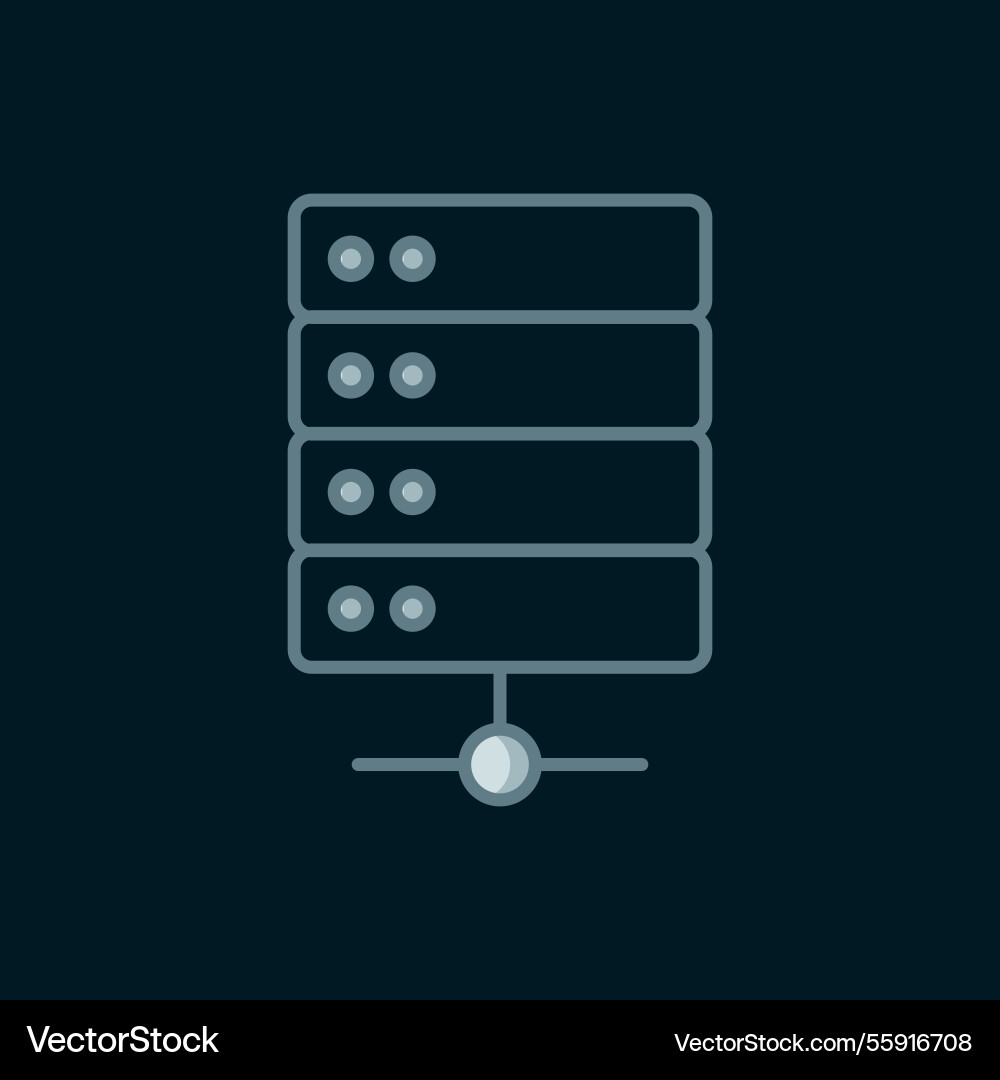 Line server data web hosting icon isolated Line server data web hosting icon isolated vector image
