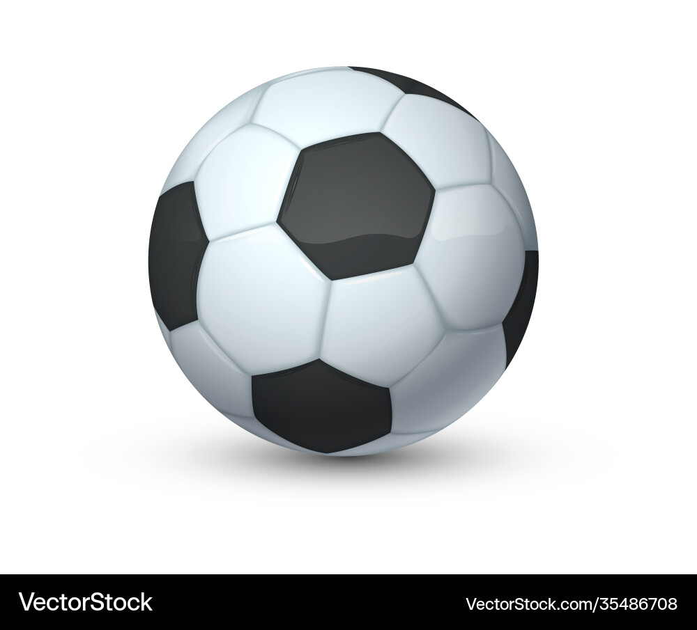 Realistic sport ball 3d equipment for football Realistic sport ball 3d equipment for football vector image