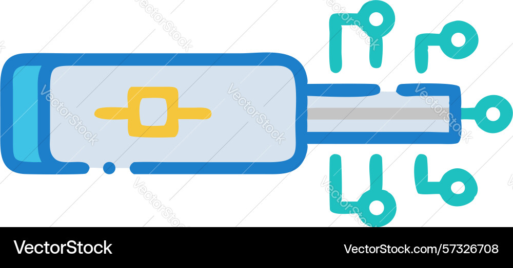 Secure digital data key encryption cyber vector image
