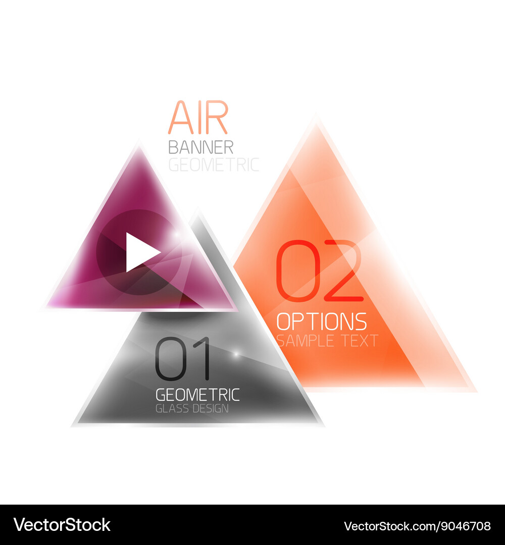 Shiny triangle abstract background Vector Image