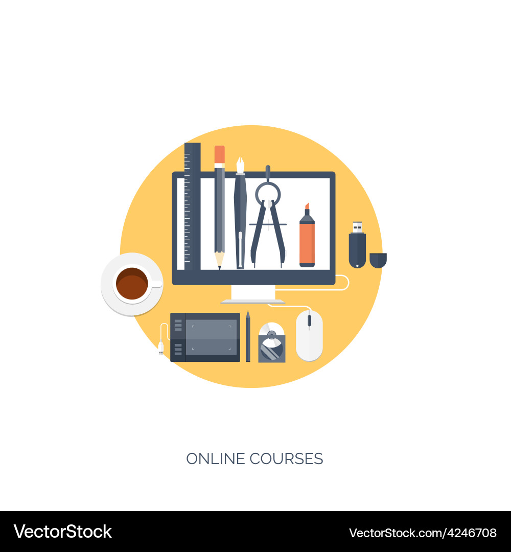 Study and Learning Concepts vector image