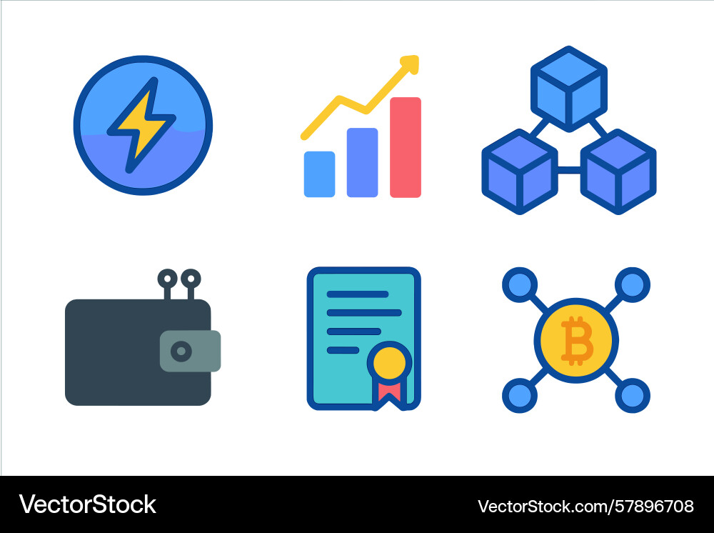 Visual representation of cryptocurrency Visual representation of cryptocurrency vector image