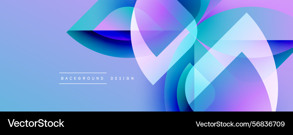 Abstract fluid shapes overlap creating vibrant Vector Image
