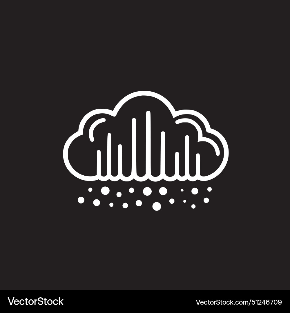 Cloud - black and white Royalty Free Vector Image