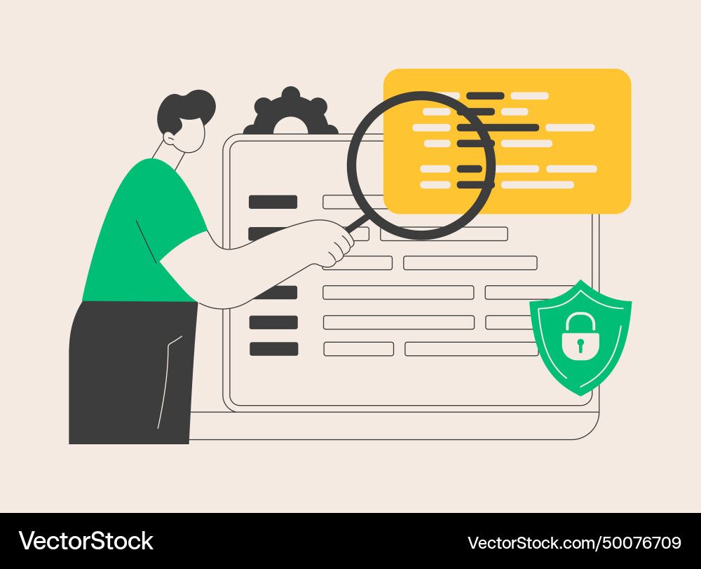 Computer forensics abstract concept Computer forensics abstract concept vector image