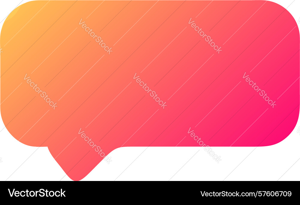 Dynamic gradient speech bubble design vector image