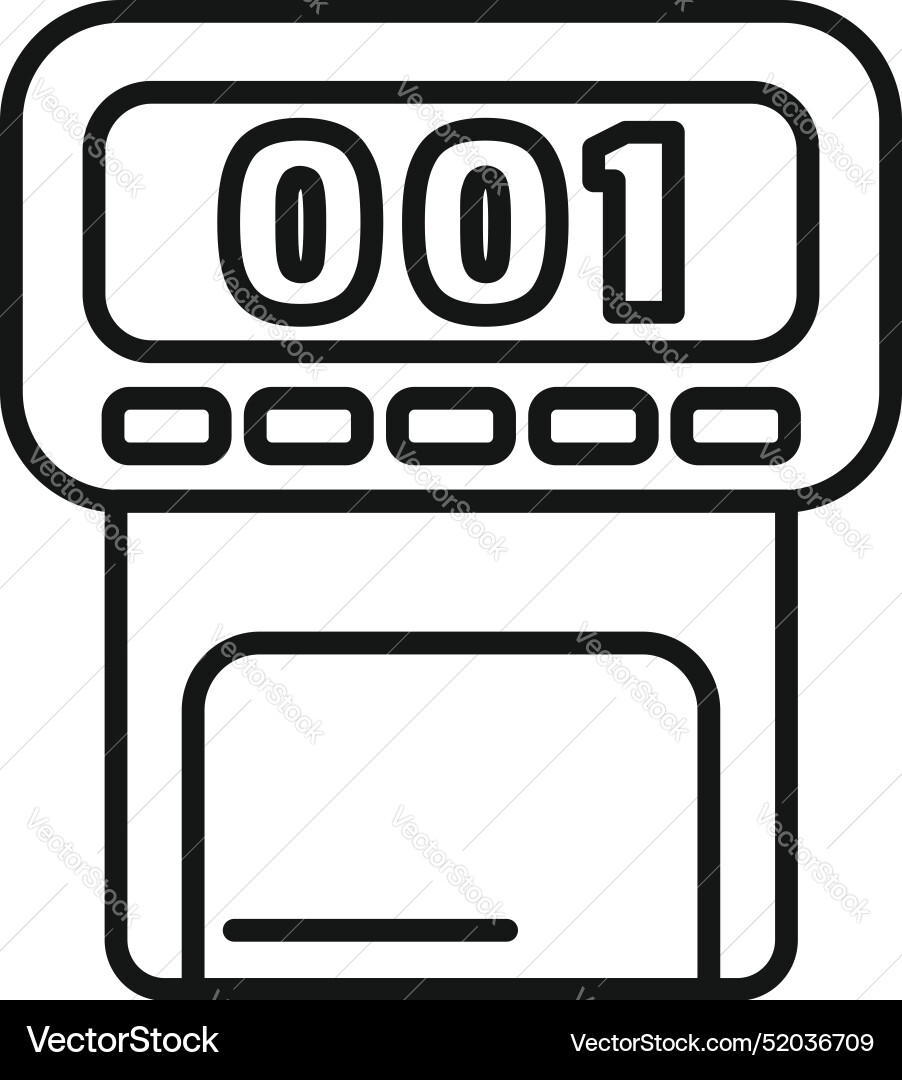 Electronic queue management system is counting Electronic queue management system is counting vector image