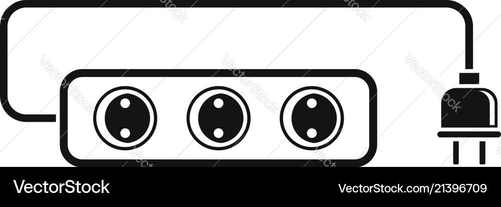 Extension cord icon simple style Extension cord icon simple style vector image