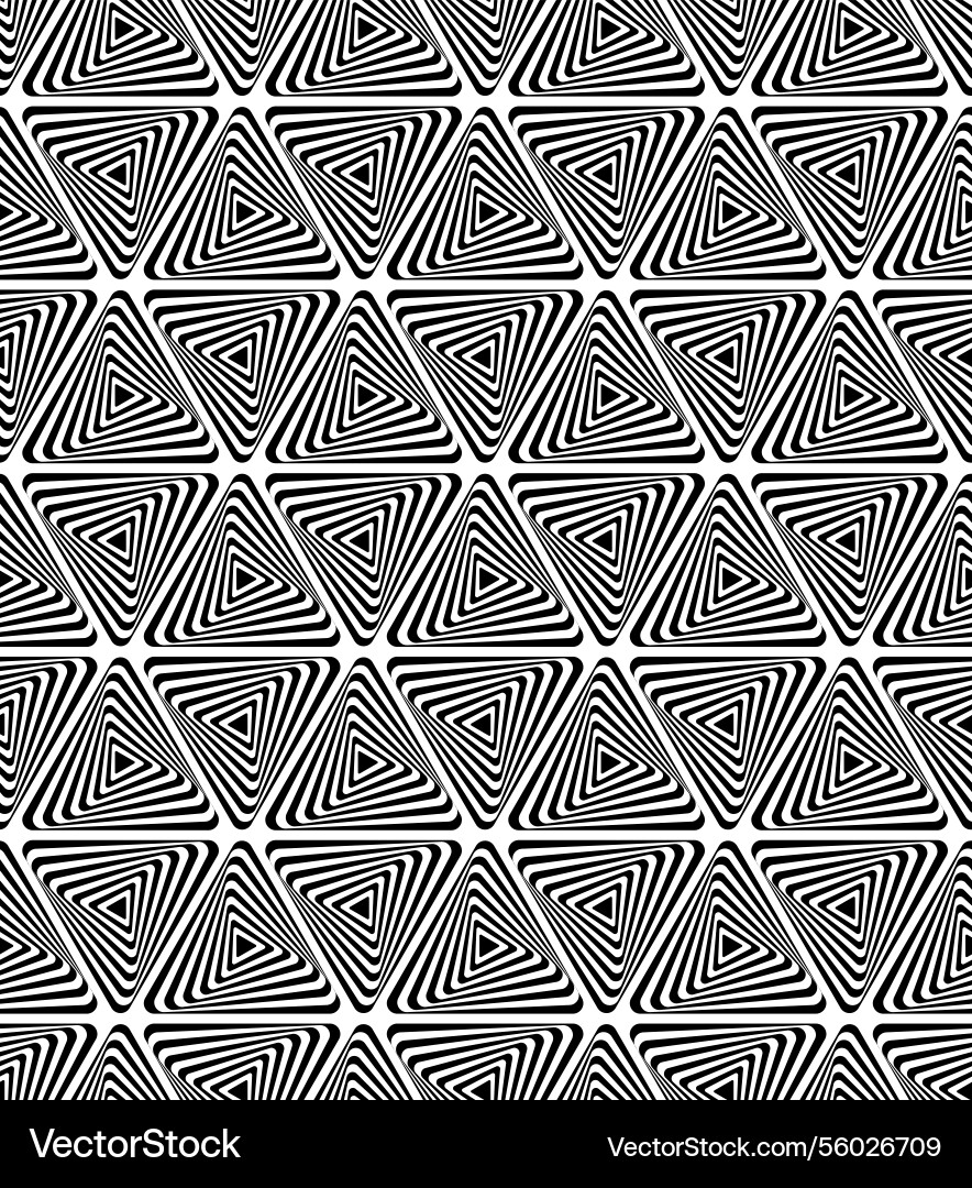 Line triangle seamless pattern on white background Vector Image