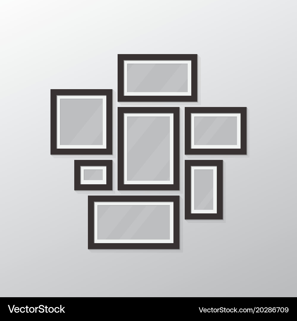 Modern Photo Frame Collage Template Vector Image