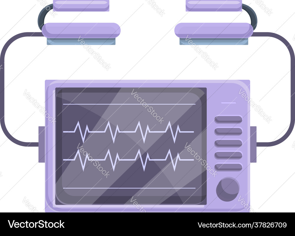 Portable Defibrillator Ikone Cartoon Stil Portable Defibrillator Ikone Cartoon Stil vektorbild