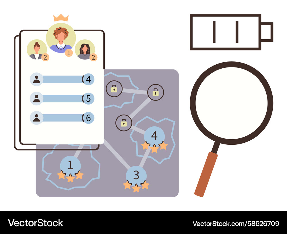 Profile ranking user progress tracking and data Vector Image