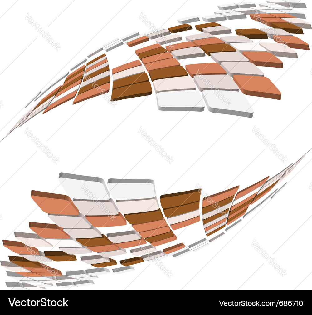 Abstract 3d checked vector image