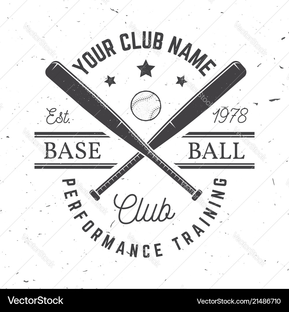 Baseball Club Badge Konzept Baseball Club Badge Konzept vektorbild