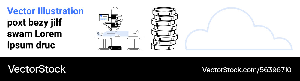 Cloud computing concept with server stack Cloud computing concept with server stack Vector Image