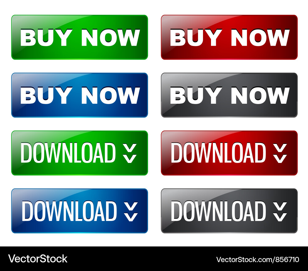 Colorful buttons set Vector Image