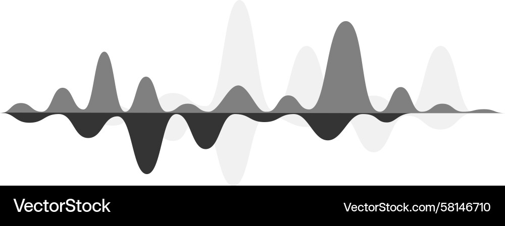Dynamic Sound Wave Form Vector Image