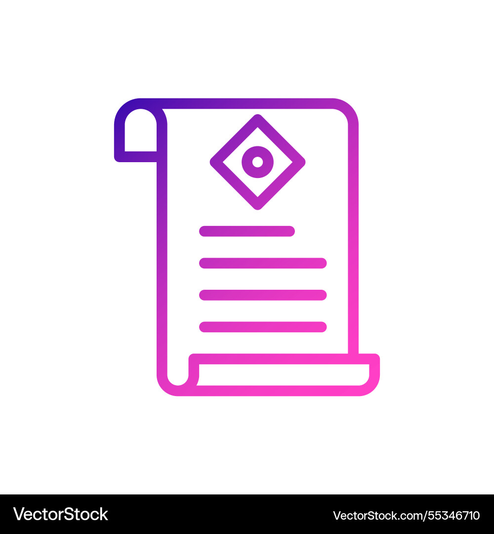 Elegant document icon with a gradient design Elegant document icon with a gradient design Vector Image