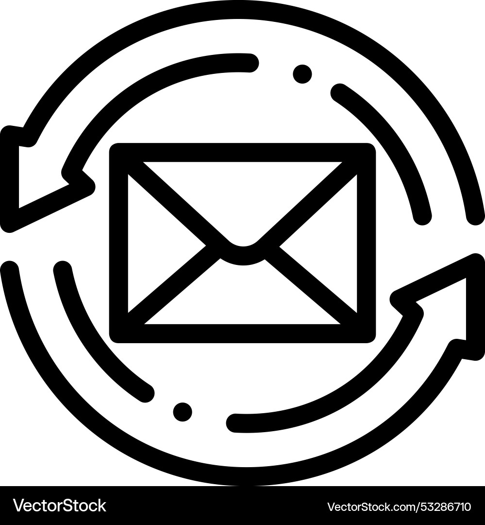 Envelope icon thin linear style design isolated Envelope icon thin linear style design isolated vector image
