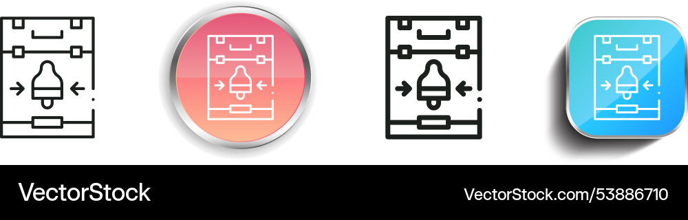 Fire button icon thin linear regular vector image