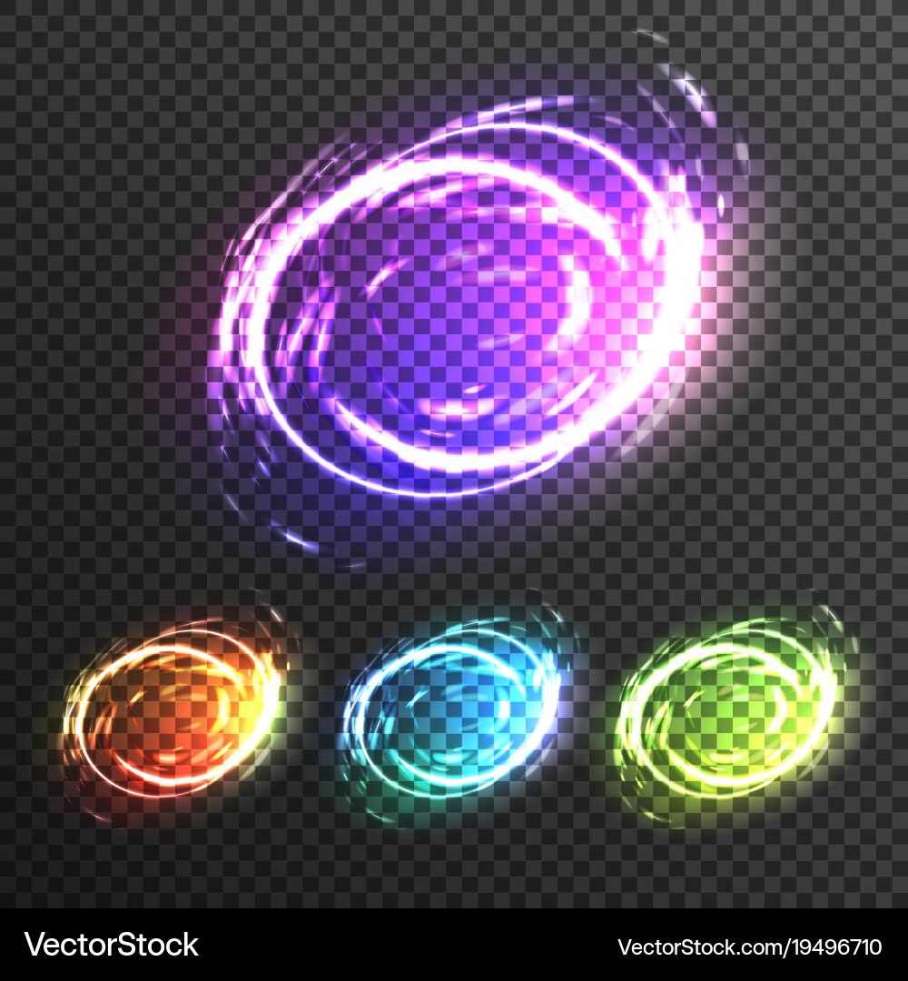 Light effects sparkles transparent composition vector image