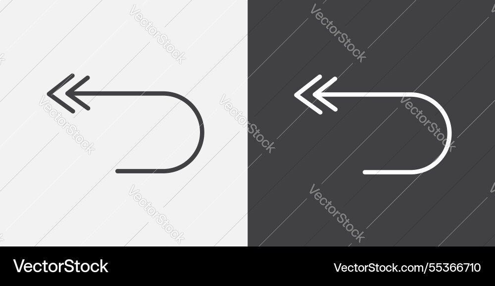 Reply all icons collection graphic designs for ui Vector Image