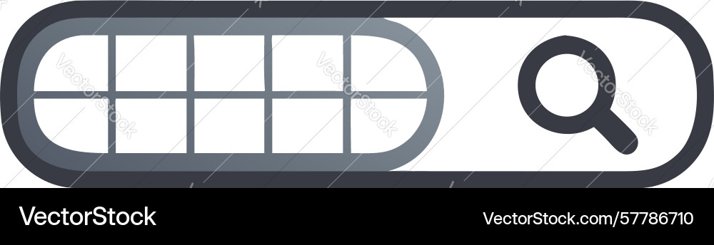 Search bar with pagination ui element for data vector image