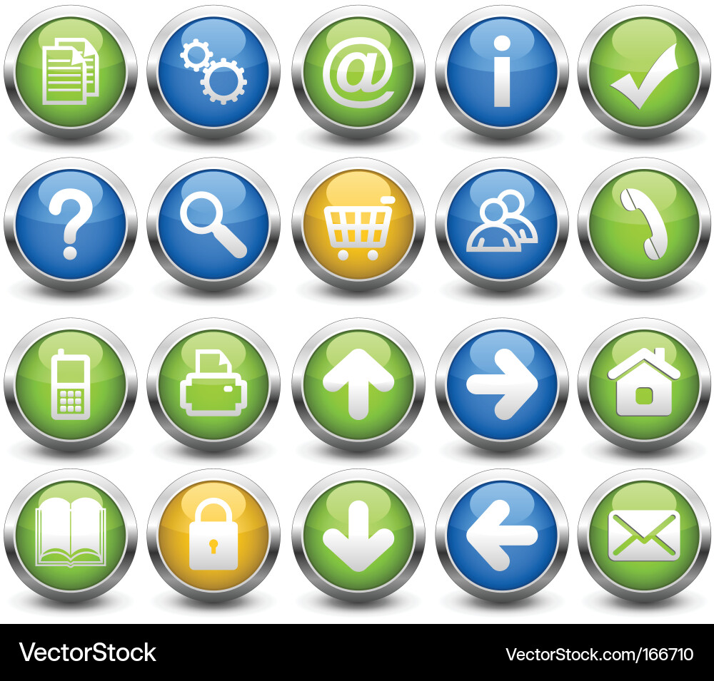 Set of Stylish Buttons vector image