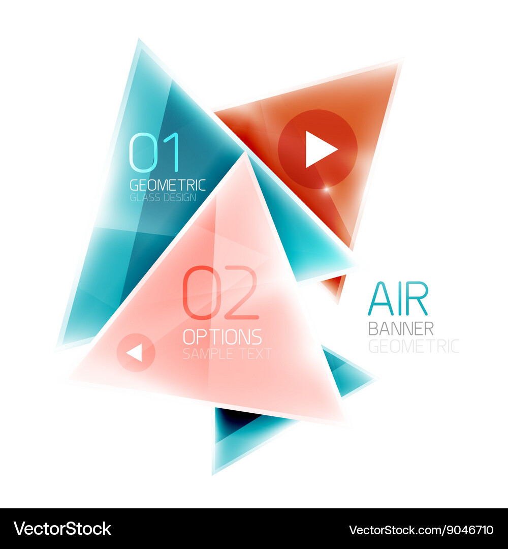 Shiny triangle abstract background Vector Image