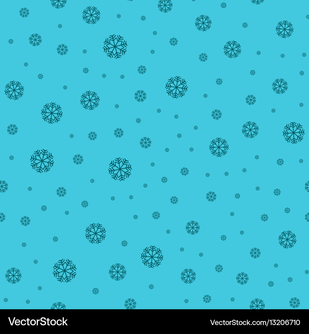 Snowflake seamless pattern Vector Image