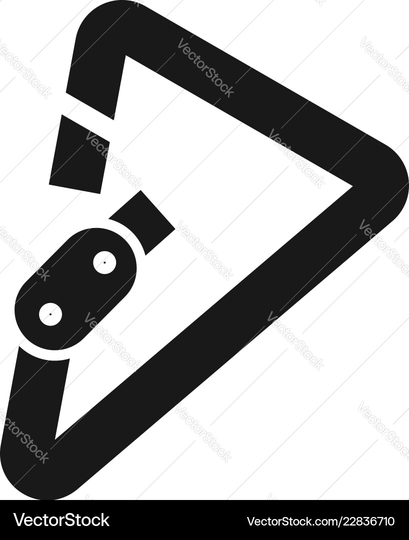 Triangular Carabiner Icon Vector Image