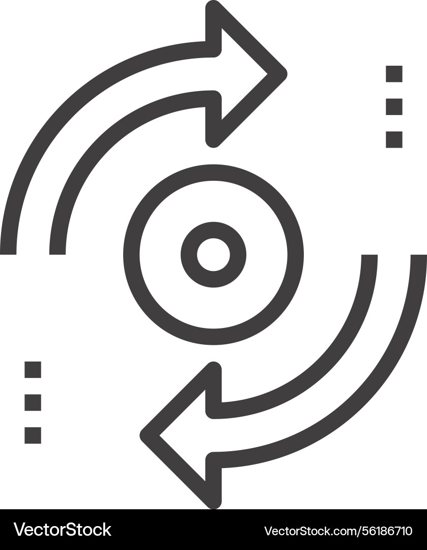 Update flat line web icon Update flat line web icon vector image