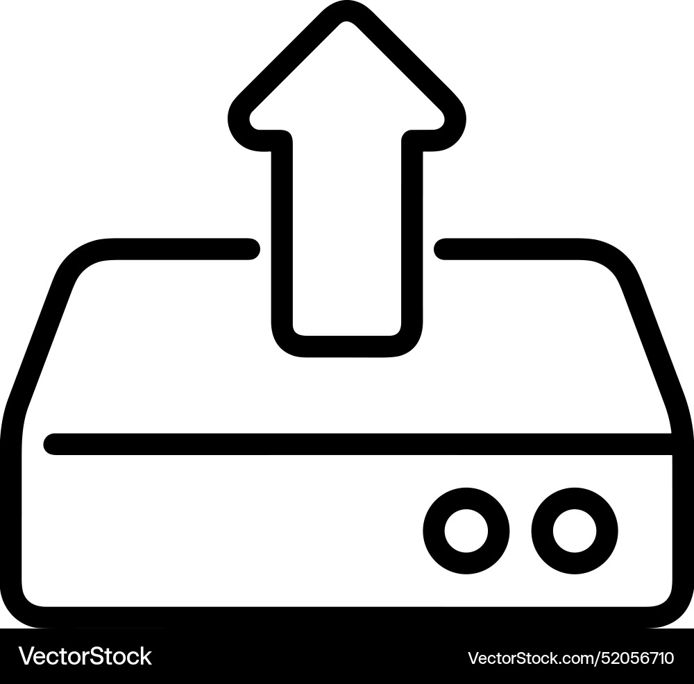 Upload outline icon symbol image Upload outline icon symbol image Vector Image