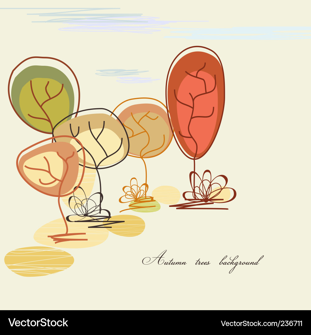 Autumn Tree Background vector image