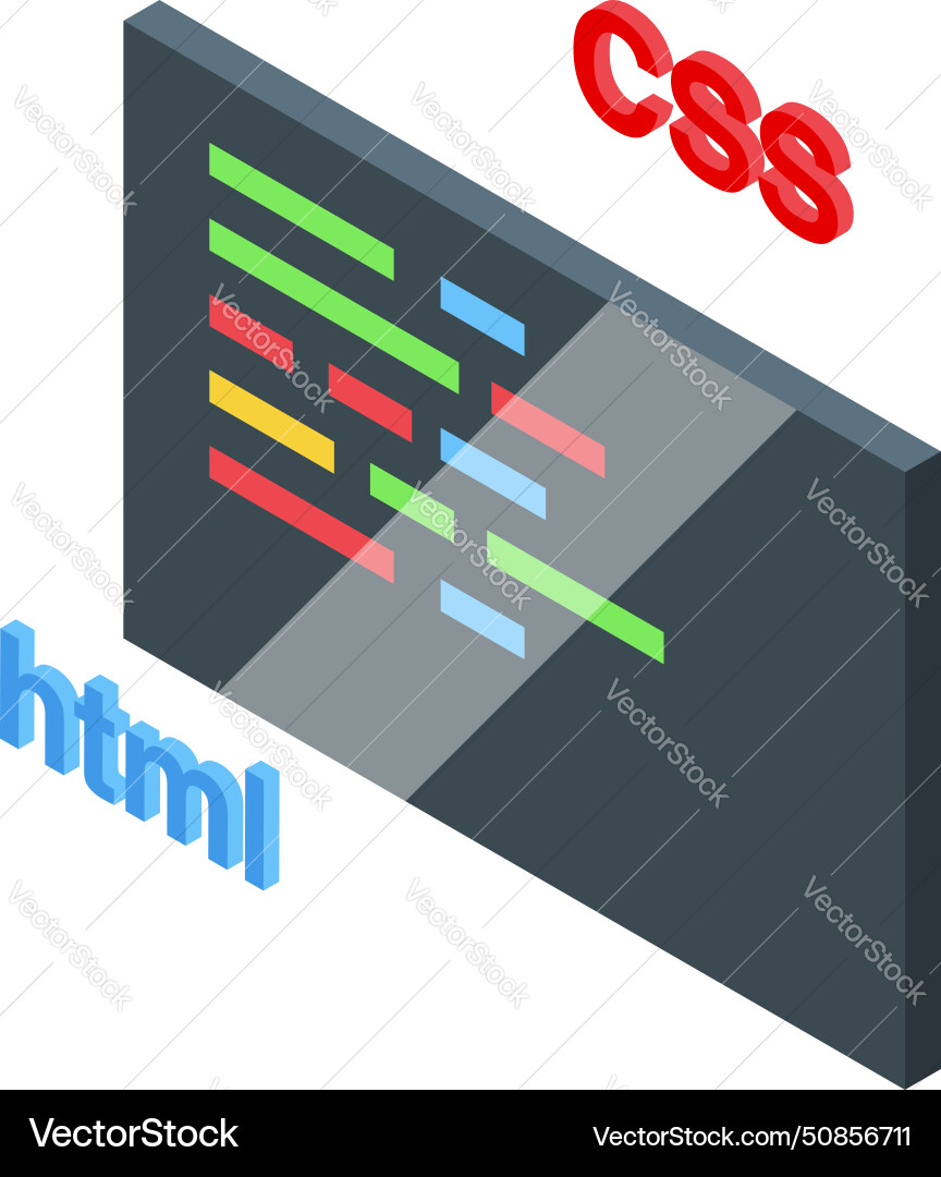 Code site optimization icon isometric Code site optimization icon isometric vector image