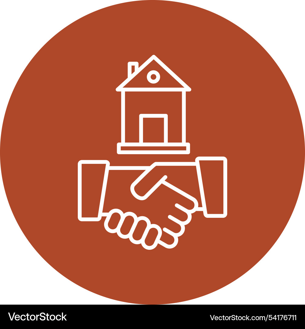 Contract line circle icon Vector Image
