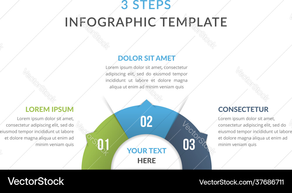 Infographic template with three elements Infographic template with three elements vector image