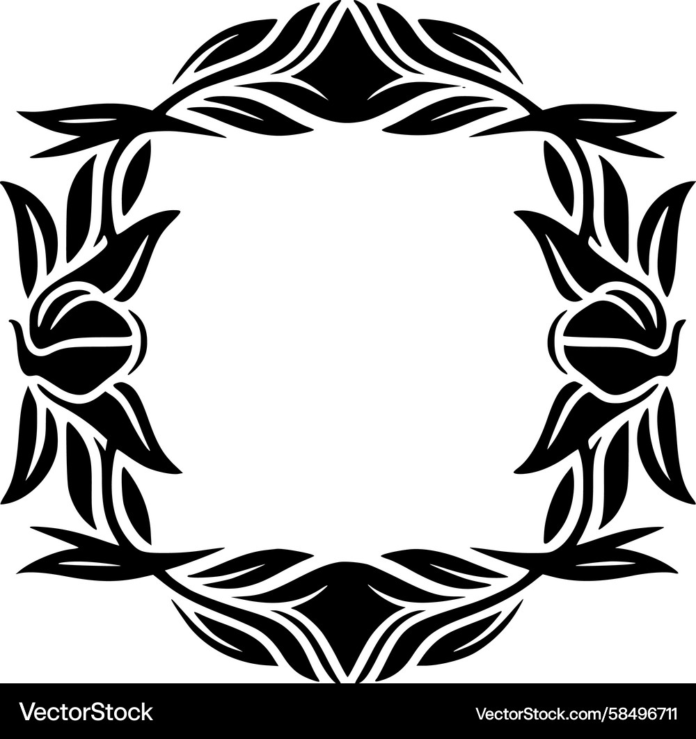 Leaf Border Motif Vector Image