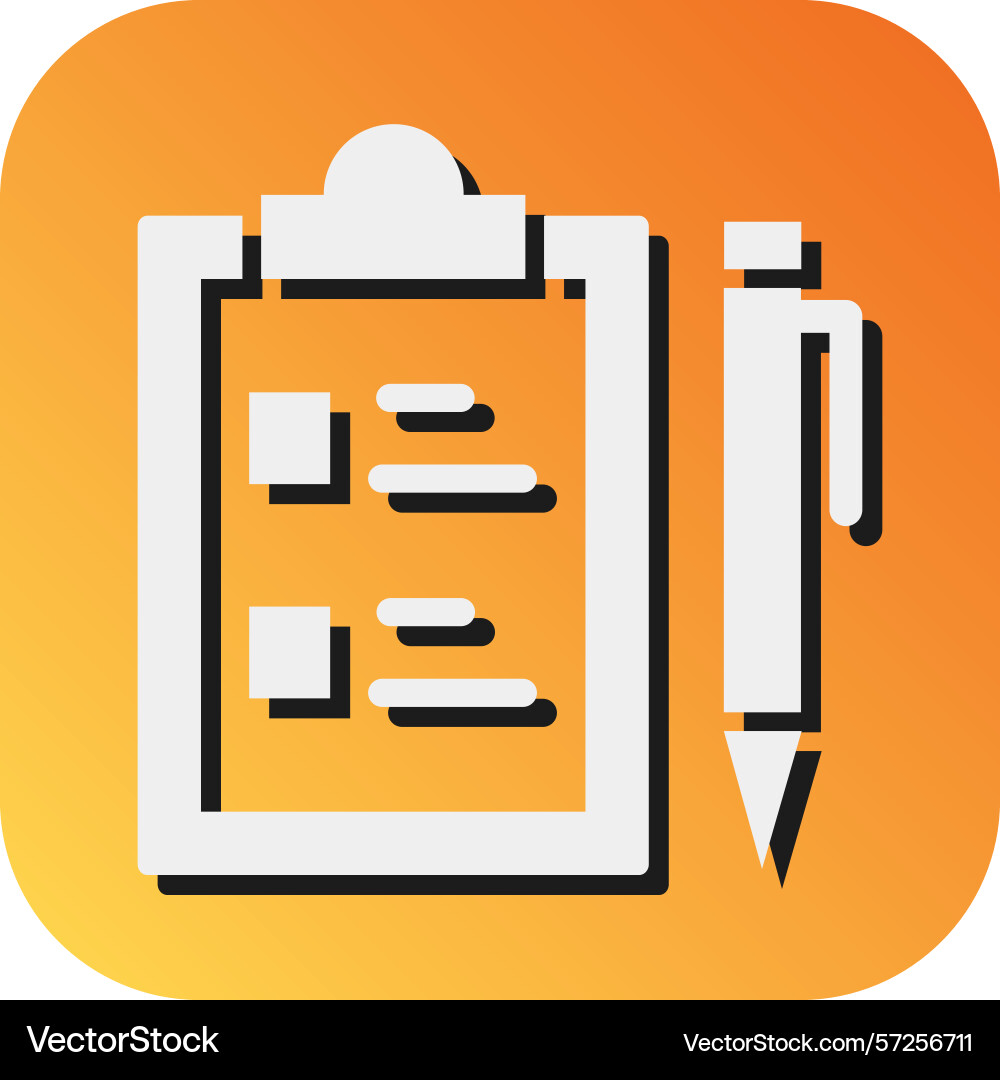Note glyph gradient background icon for personal Vector Image