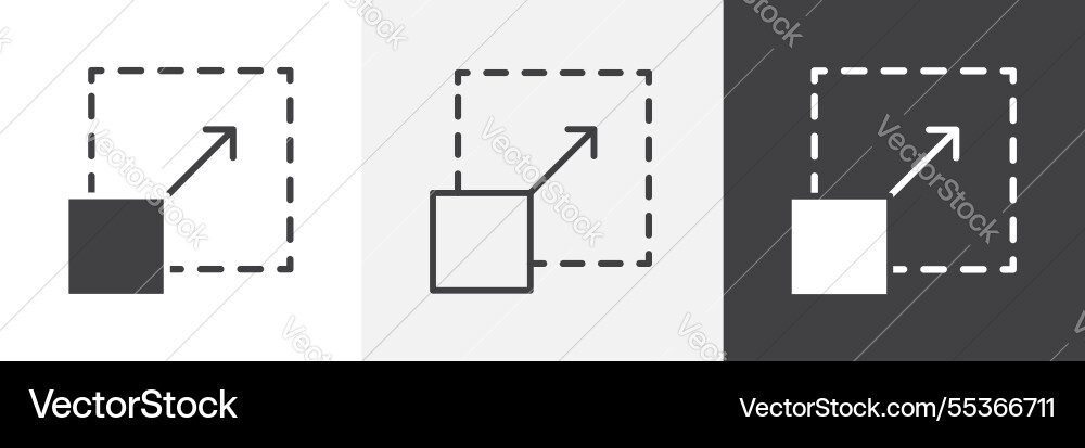 Resize icons collection graphic designs for ui Resize icons collection graphic designs for ui vector image