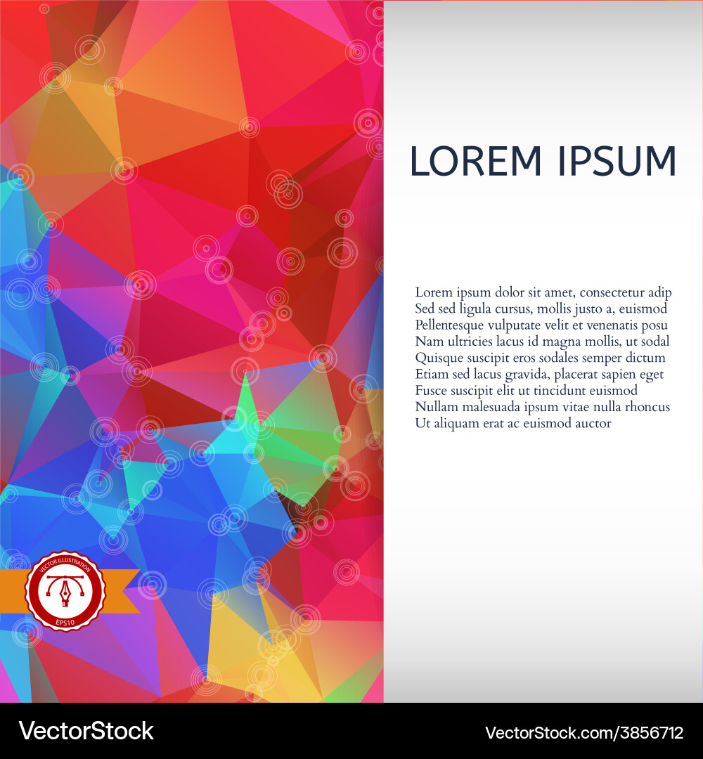 Abstract colorful triangles background vector image