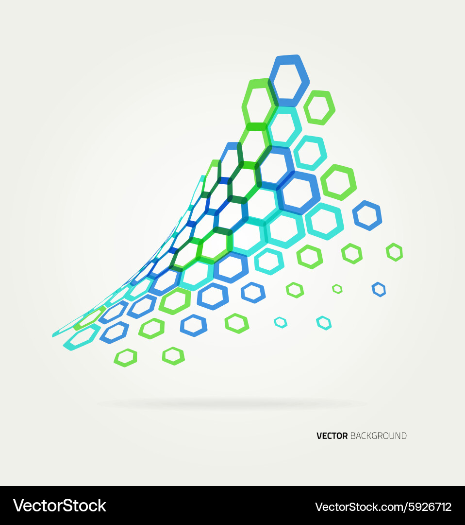 Abstract Hexagon Wave Pattern vector image