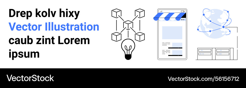 Blockchain network e-commerce platform and cloud Blockchain network e-commerce platform and cloud vector image