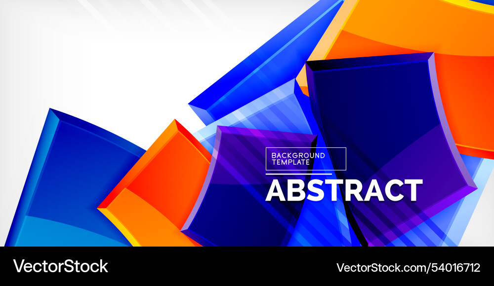 Colorful geometric abstract shapes Royalty Free Vector Image