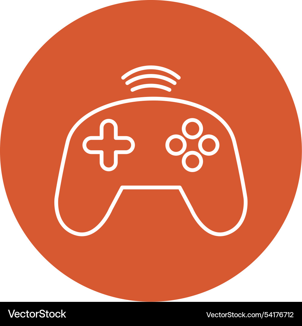 Controller line circle icon Vector Image