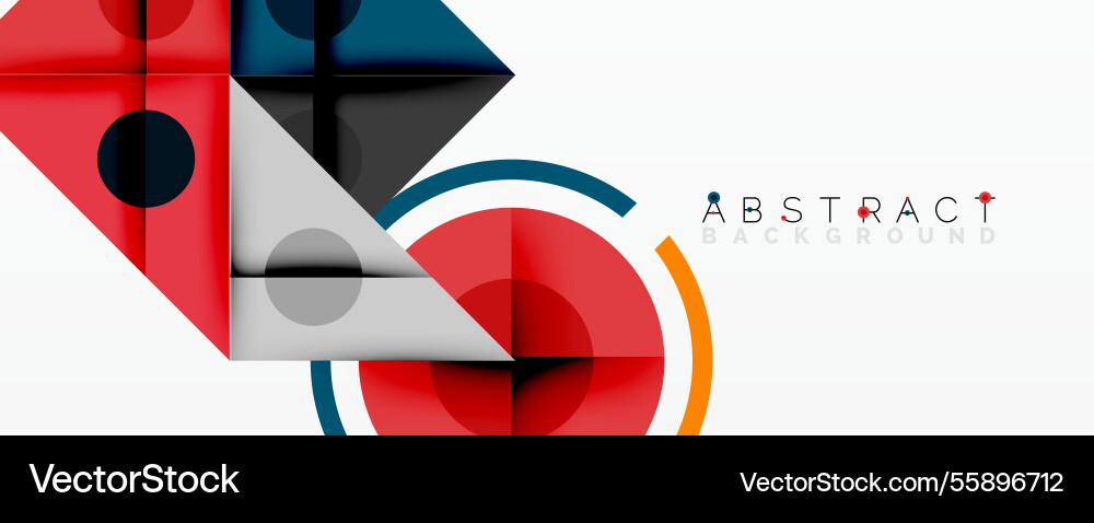 Geometric abstract design with layered triangles Vector Image