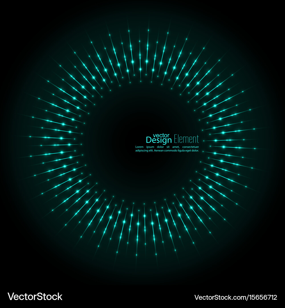 Glowing Particle Techno Background Vector Image