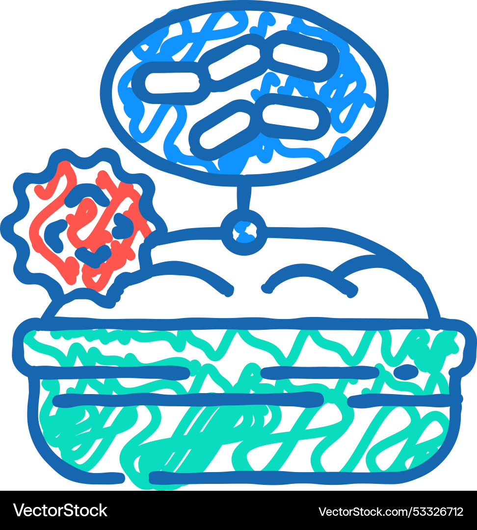 Hefe allergen kostenloses Produkt Speise Ikone doodle Hefe allergen kostenloses Produkt Speise Ikone doodle vektorbild